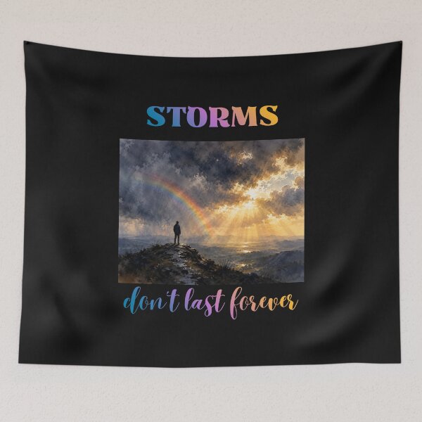 Item preview, Inspiring Christian design with the message "Storms don't last forever" designed and sold by PureHopeStudio.