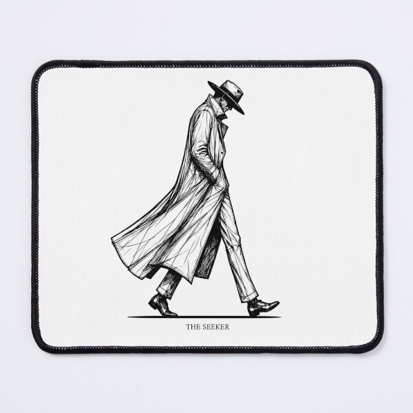 Item preview, The Seeker Walking Detective Noir Trench Coat Sketch designed and sold by VintryOff.