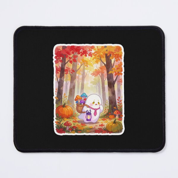 Item preview, Mushroom Gathering Ghost | Woodland Autumn Spirit designed and sold by AillustriaAK.
