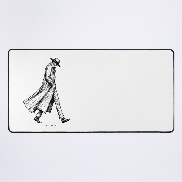 Item preview, The Seeker Walking Detective Noir Trench Coat Sketch designed and sold by VintryOff.