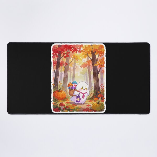 Item preview, Mushroom Gathering Ghost | Woodland Autumn Spirit designed and sold by AillustriaAK.
