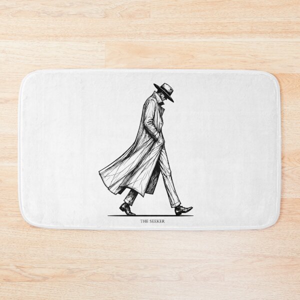 Item preview, The Seeker Walking Detective Noir Trench Coat Sketch designed and sold by VintryOff.