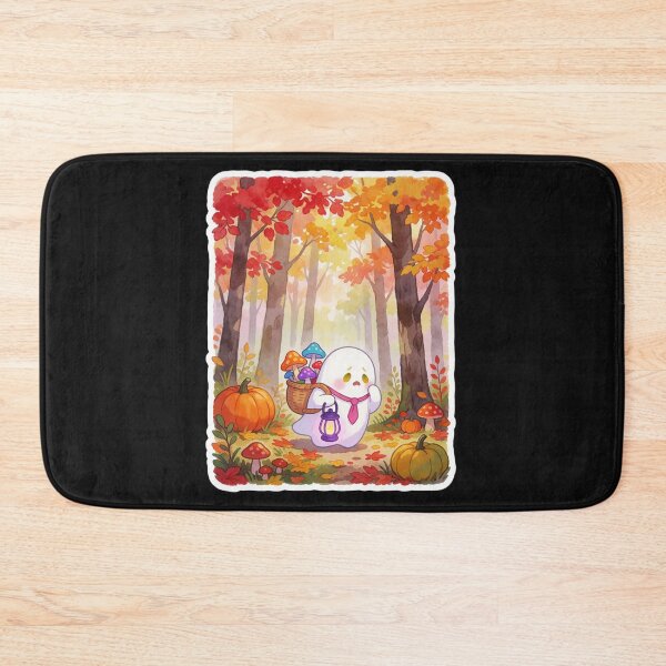 Item preview, Mushroom Gathering Ghost | Woodland Autumn Spirit designed and sold by AillustriaAK.