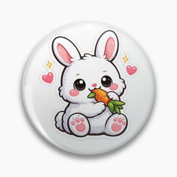 Item preview, Cute bunny - eating carrot  designed and sold by HeejinDigiBliss.