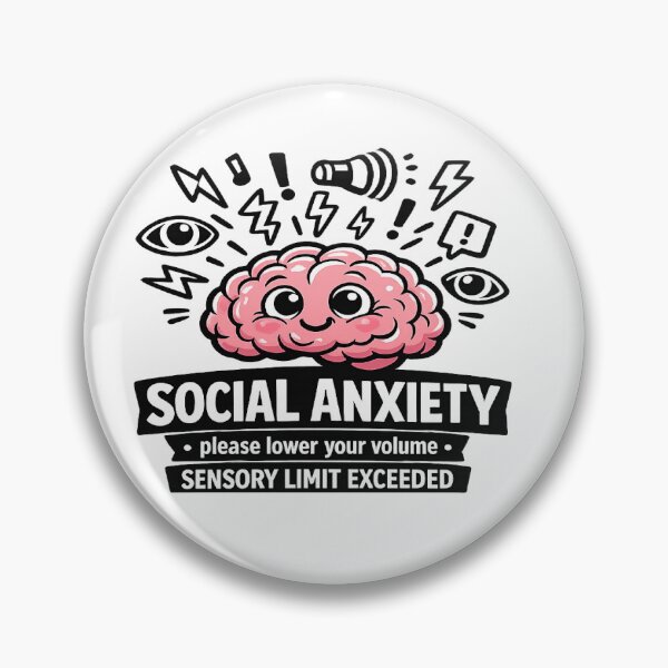 Item preview, Social Anxiety Activated Funny Relatable Design designed and sold by NoNameDrops.