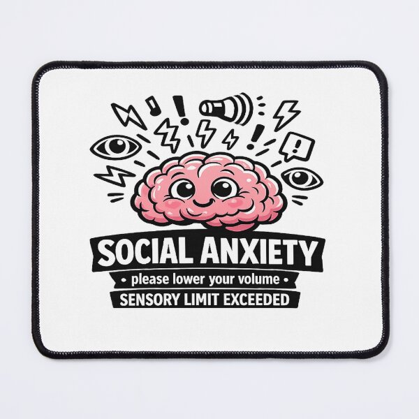 Item preview, Social Anxiety Activated Funny Relatable Design designed and sold by NoNameDrops.