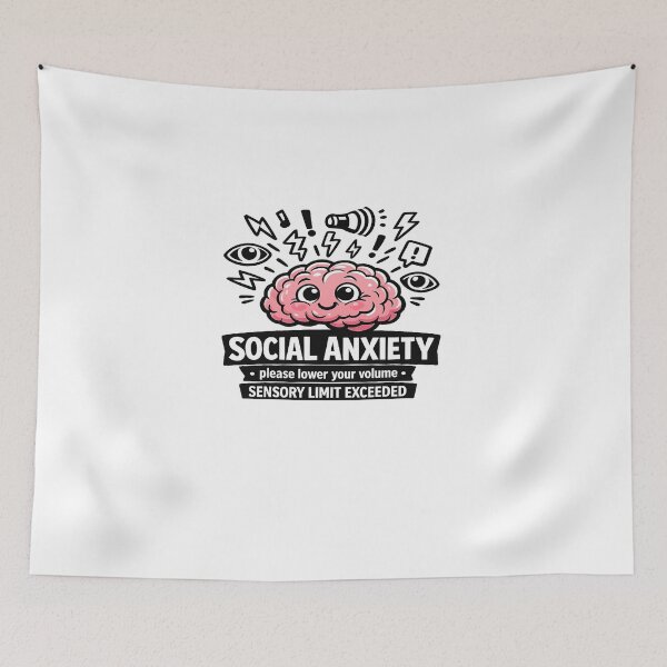 Item preview, Social Anxiety Activated Funny Relatable Design designed and sold by NoNameDrops.