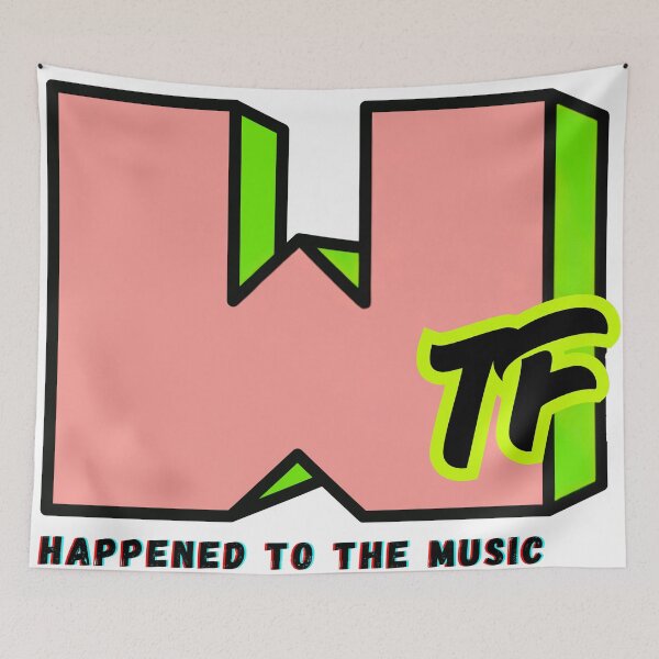 Item preview, WTF Happened To The Music Funny Retro Music TV Lover Design designed and sold by Winetastic-Art.