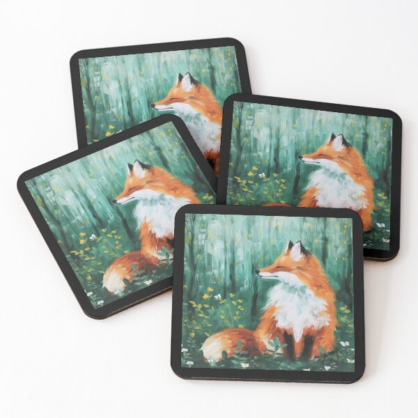 Item preview, Clam Fox Forest Wildflower Artwork  designed and sold by NivyasArtistry.