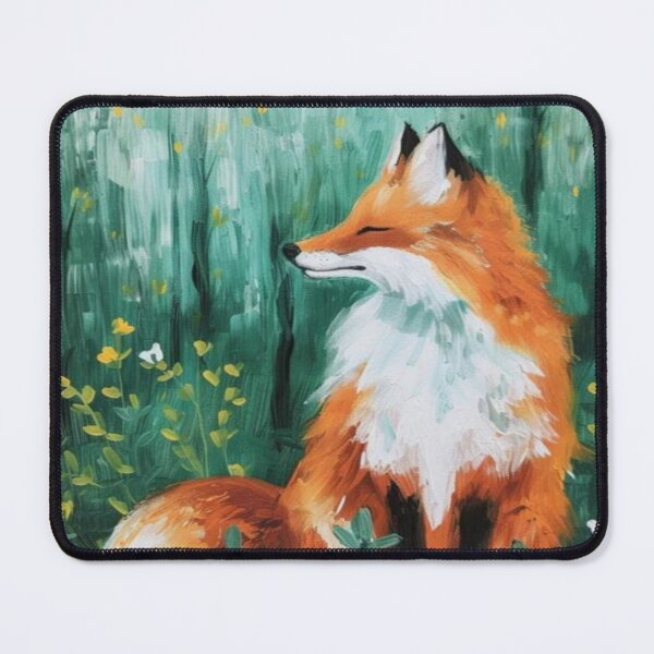 Item preview, Clam Fox Forest Wildflower Artwork designed and sold by NivyasArtistry.
