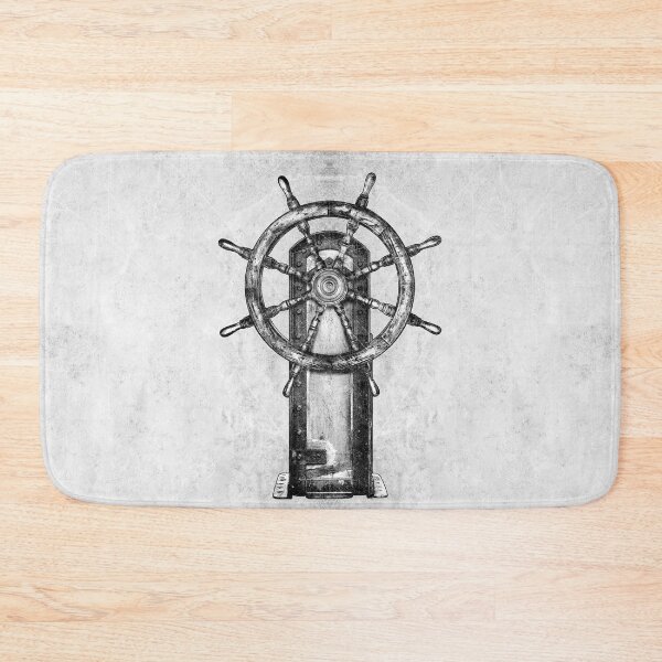 Item preview, Vintage Ship Helm Wheel Binnacle Dark Maritime Nautical Art designed and sold by Ghoul Enterprises.