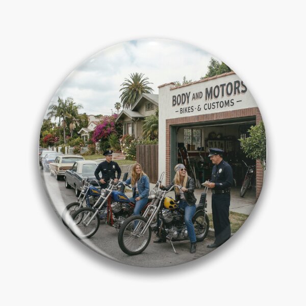 Item preview, biker girls and police in california 1969 designed and sold by VERYOLDROAD BY AXTON BROWNING .