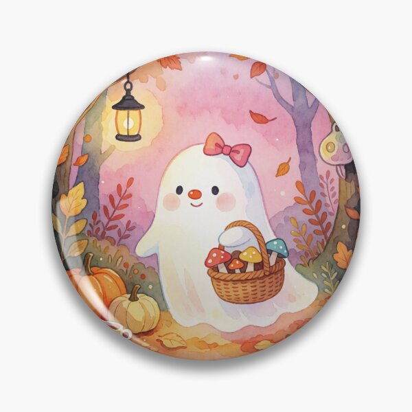 Item preview, Mushroom Gathering Ghost | Woodland Autumn Spirit designed and sold by AillustriaAK.