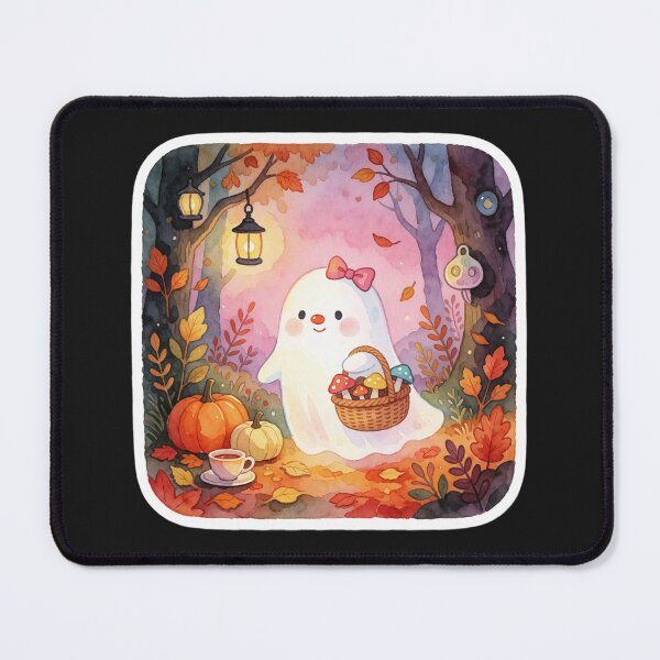 Item preview, Mushroom Gathering Ghost | Woodland Autumn Spirit designed and sold by AillustriaAK.
