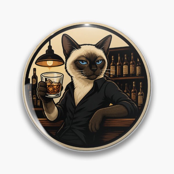 Item preview, Whiskey Lounge Cat designed and sold by AstraDrip Studio.