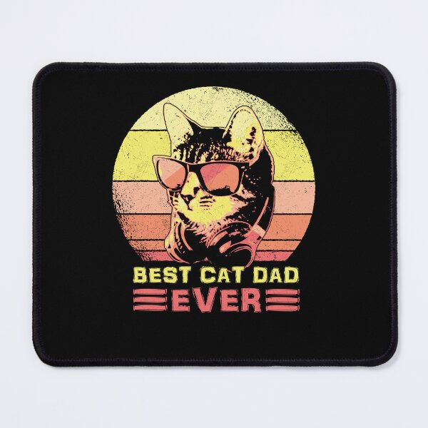 Item preview, Retro Best Cat Dad Ever Sunglasses Cat Lover designed and sold by marke770.
