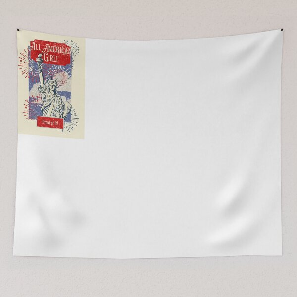 Item preview, All American Girl Statue of Liberty Vintage Poster 4th of July designed and sold by CurlyDogDesigns.