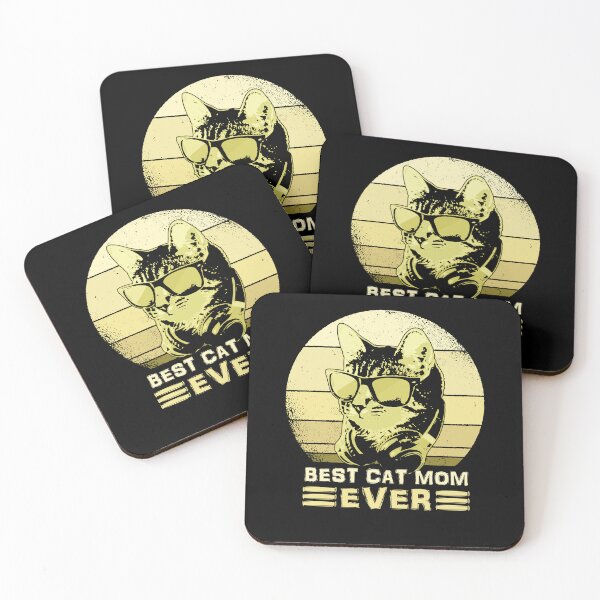 Item preview, Best Cat Mom Ever Cool Cat Sunglasses Headphones designed and sold by marke770.