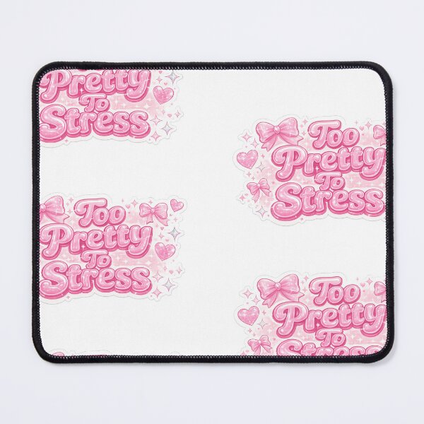 Item preview, Too Pretty To Stress Sticker designed and sold by PeachMuseStudio.