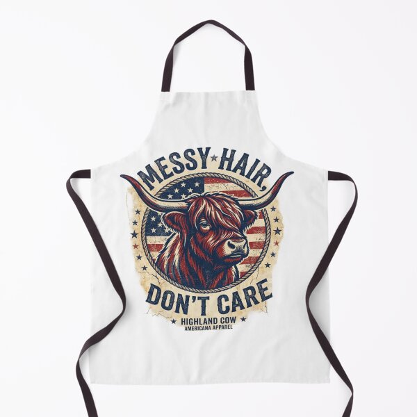 Item preview, MessyHairDon’tCare–HighlandCowRusticUSADesign–WesternFarmhouseStyle designed and sold by ShirtsUp-Lane.