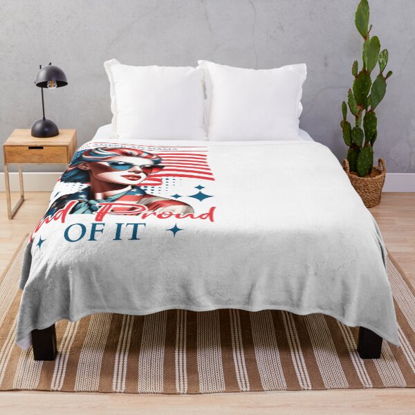 Item preview, All American Mama Retro Pin Up 4th of July Patriotic T-Shirt designed and sold by CurlyDogDesigns.