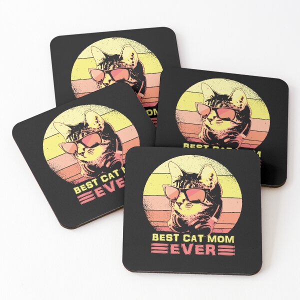 Item preview, Best Cat Mom Ever Retro Sunset Feline Design designed and sold by marke770.