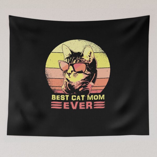 Item preview, Best Cat Mom Ever Retro Sunset Feline Design designed and sold by marke770.