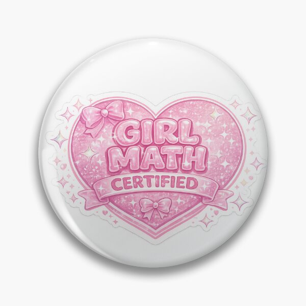 Item preview, Girl Math Certified Sticker designed and sold by PeachMuseStudio.