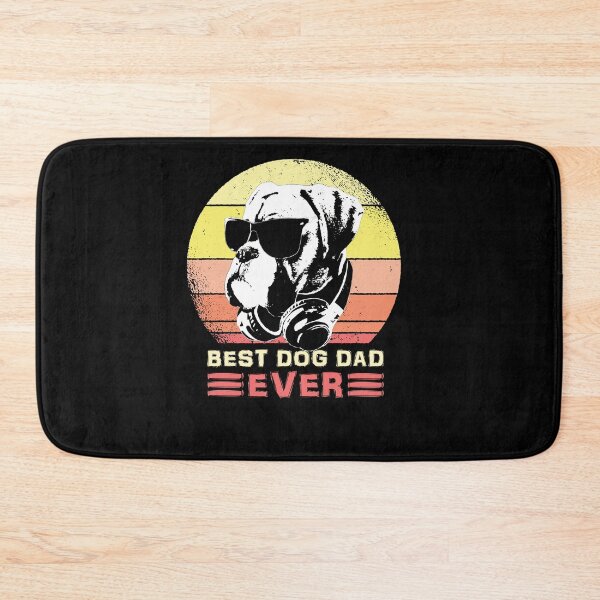 Item preview, Best Dog Dad Ever Retro Sunset Boxer Dog designed and sold by marke770.