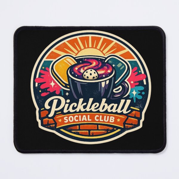 Item preview, Pickleball Social Club — Retro Sports Emblem Sticker designed and sold by Timeless Junction.