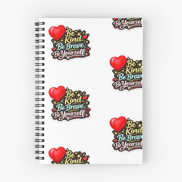 Item preview, Be Kind Be Brave Be Yourself Sticker PNG | Inspirational Heart Quote Design designed and sold by Ishratparween11.
