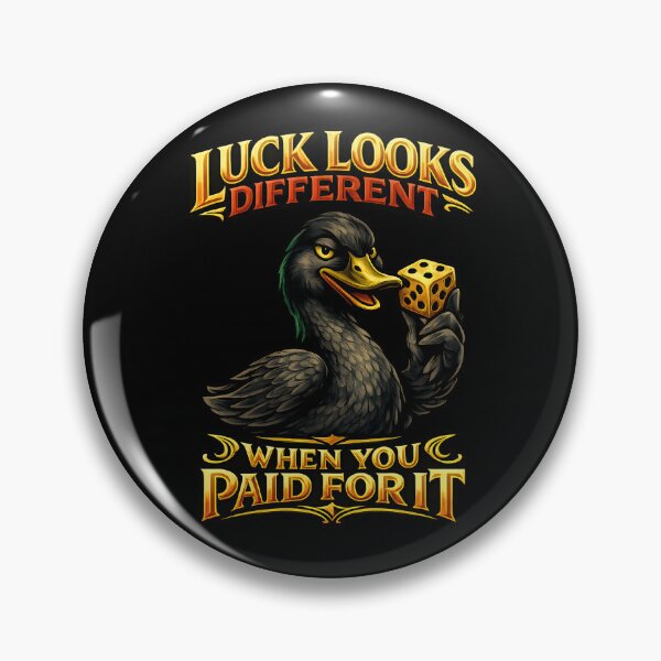 Item preview, Luck Looks Different When You Paid For It Funny Gamer Duck Design designed and sold by TeeTimeTreasure.