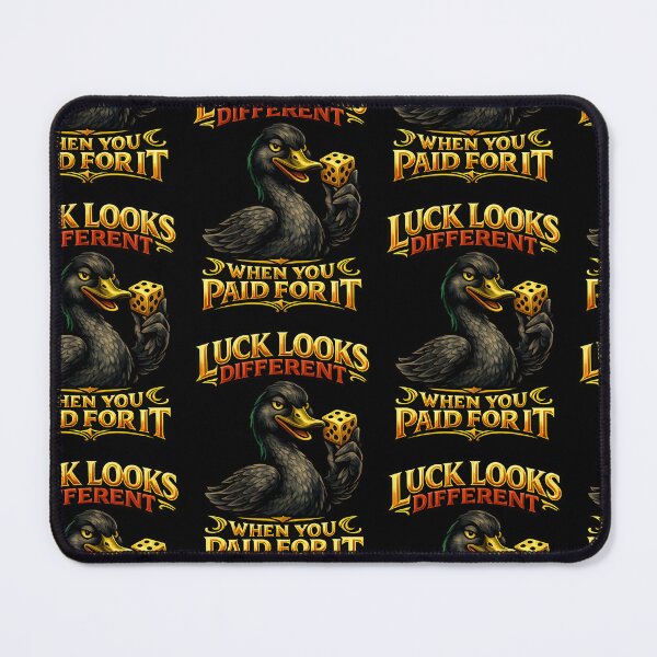 Item preview, Luck Looks Different When You Paid For It Funny Gamer Duck Design designed and sold by TeeTimeTreasure.