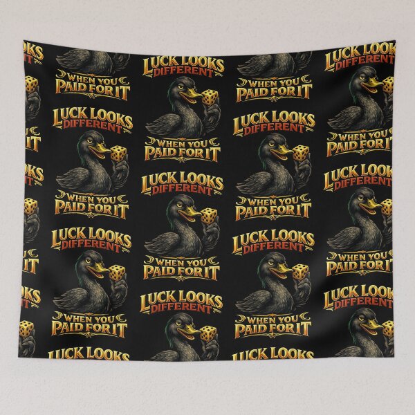 Item preview, Luck Looks Different When You Paid For It Funny Gamer Duck Design designed and sold by TeeTimeTreasure.