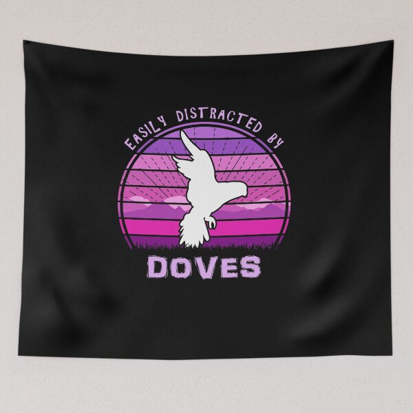 Item preview, Easily Distracted By Doves Retro Bird Lover designed and sold by marke770.