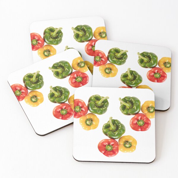 Item preview, Colorful Bell Peppers - Red Yellow Green Vegetable Art Print designed and sold by PabloRealePH.
