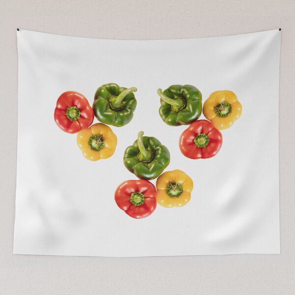 Item preview, Colorful Bell Peppers - Red Yellow Green Vegetable Art Print designed and sold by PabloRealePH.