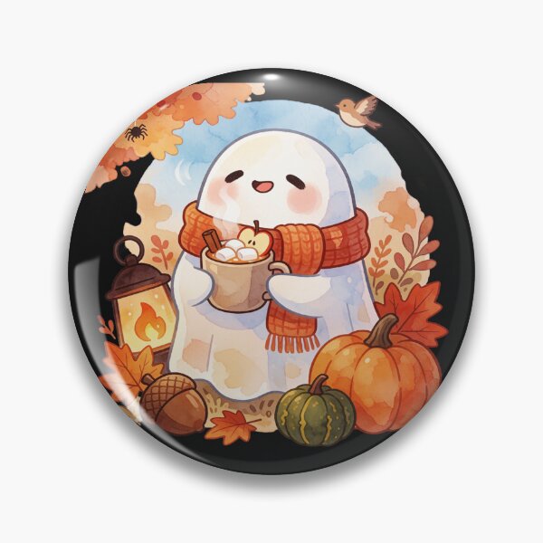 Item preview, Tea Time Ghost | Cozy Autumn Cottagecore designed and sold by AillustriaAK.