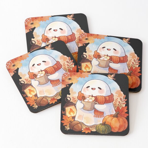 Item preview, Tea Time Ghost | Cozy Autumn Cottagecore designed and sold by AillustriaAK.