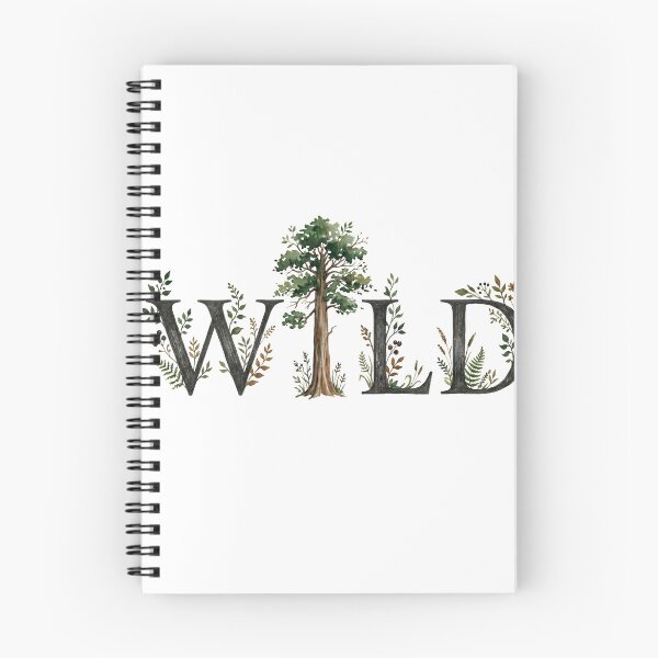 Item preview, WILD Forest Tree Typography Watercolor Botanical Nature Wall Art designed and sold by Presshue.