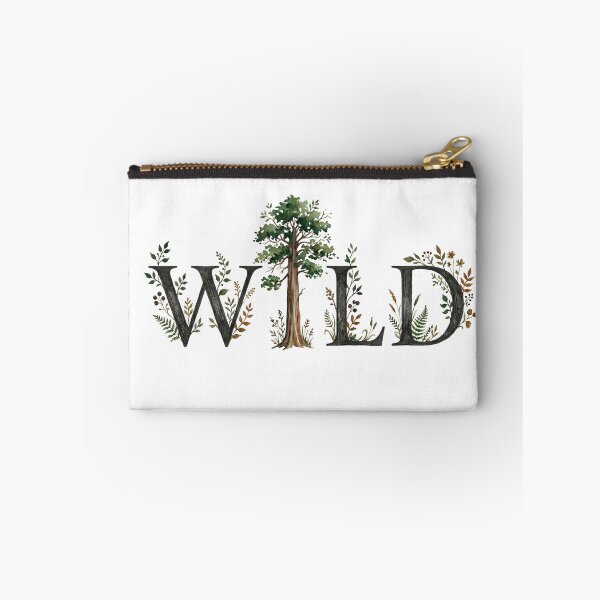 Item preview, WILD Forest Tree Typography Watercolor Botanical Nature Wall Art designed and sold by Presshue.