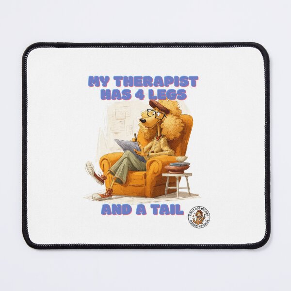 Item preview, My Therapist Has Four Legs and a Tail Funny Poodle Dog T-Shirt designed and sold by CurlyDogDesigns.