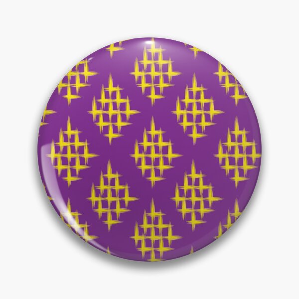 Item preview, Thai silk ikat seamless pattern with yellow geometric ornaments on purple background. designed and sold by AjjimaJKM.