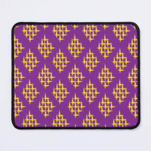 Item preview, Thai silk ikat seamless pattern with yellow geometric ornaments on purple background. designed and sold by AjjimaJKM.