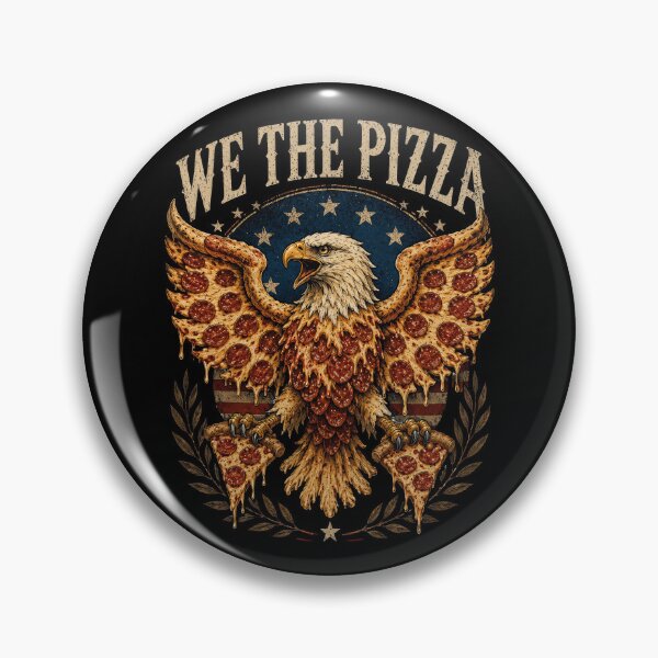Item preview, Funny Pizza Eagle Patriotic Pepperoni Pizza Eagle Americana Foodie Art designed and sold by TheTrendsDesk.