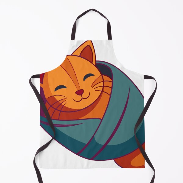 Item preview, sleepy orange cat wrapped in blanket burrito designed and sold by Senglaopattern.