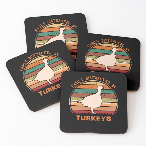 Item preview, Easily Distracted By Turkeys Retro Sunset Fowl designed and sold by marke770.