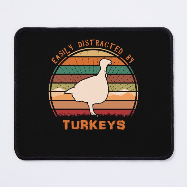 Item preview, Easily Distracted By Turkeys Retro Sunset Fowl designed and sold by marke770.