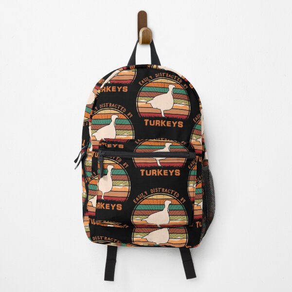 Item preview, Easily Distracted By Turkeys Retro Sunset Fowl designed and sold by marke770.