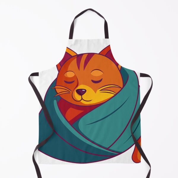 Item preview, sleepy orange cat wrapped in blanket burrito designed and sold by Senglaopattern.
